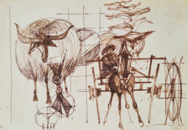 Espiga Pinto, Sem título, 1980, desenho sobre papel, 15x21 cm BD