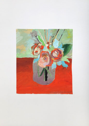 Joana Leitão Salvador, Flores, 2025, guache sobre papel, 35x31 cm BD