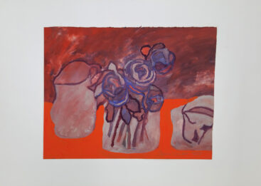 Joana Leitão Salvador, Flores I, 2025, guache sobre papel, 35,5x45 cm BD