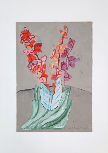 Joana Leitão Salvador, Flores IV, 2025, guache sobre papel, 50x35 cm BD