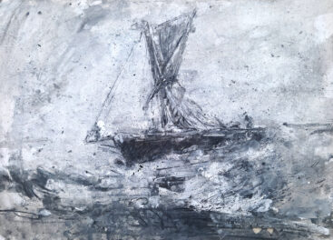 João Jacinto, Sem título, 2025, técnica mista sobre papel, 29,7x41,5 cm BD