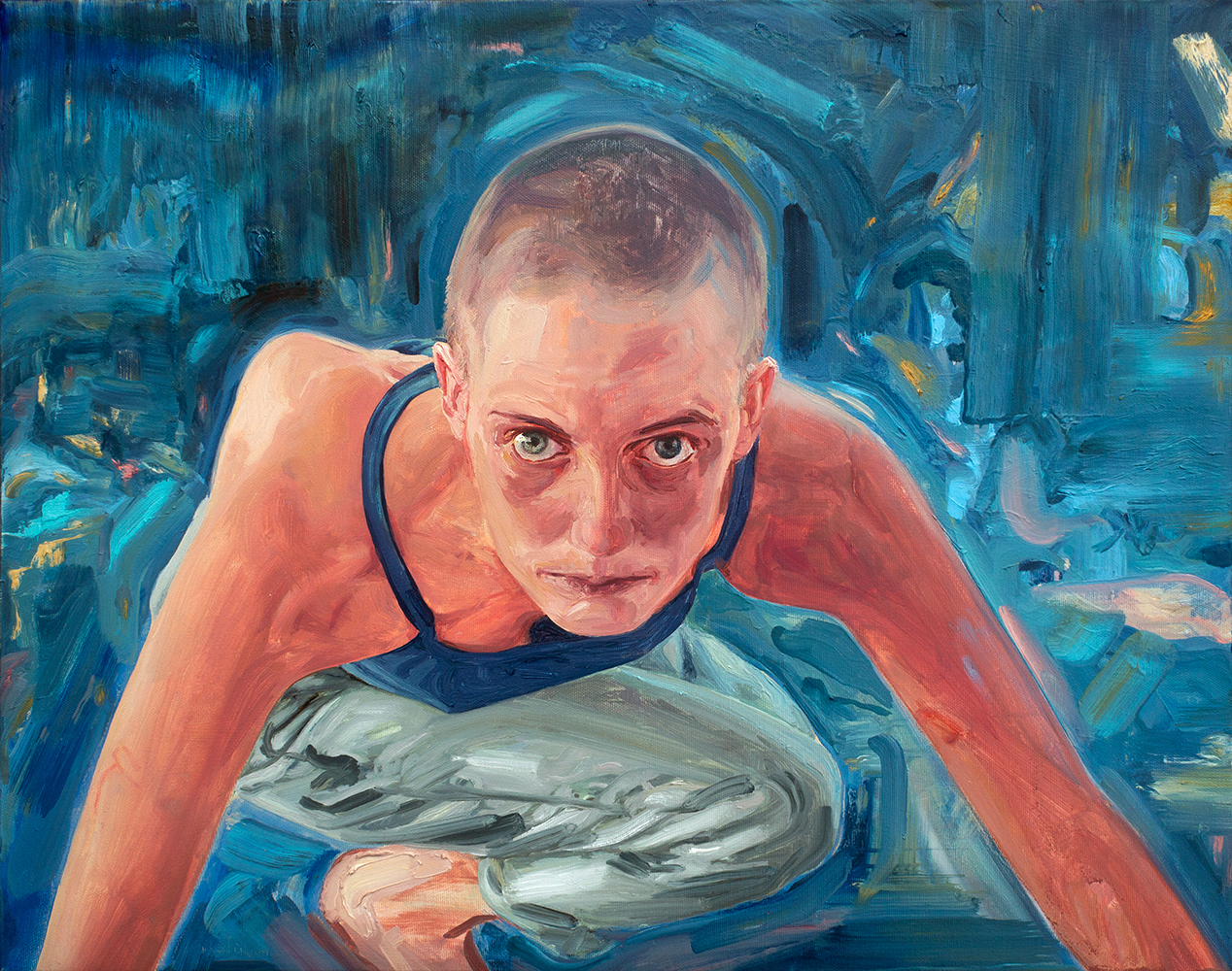 Juliana Julieta, blue has no dimensions, 2021, óleo sobre tela, 50x65 cm BD