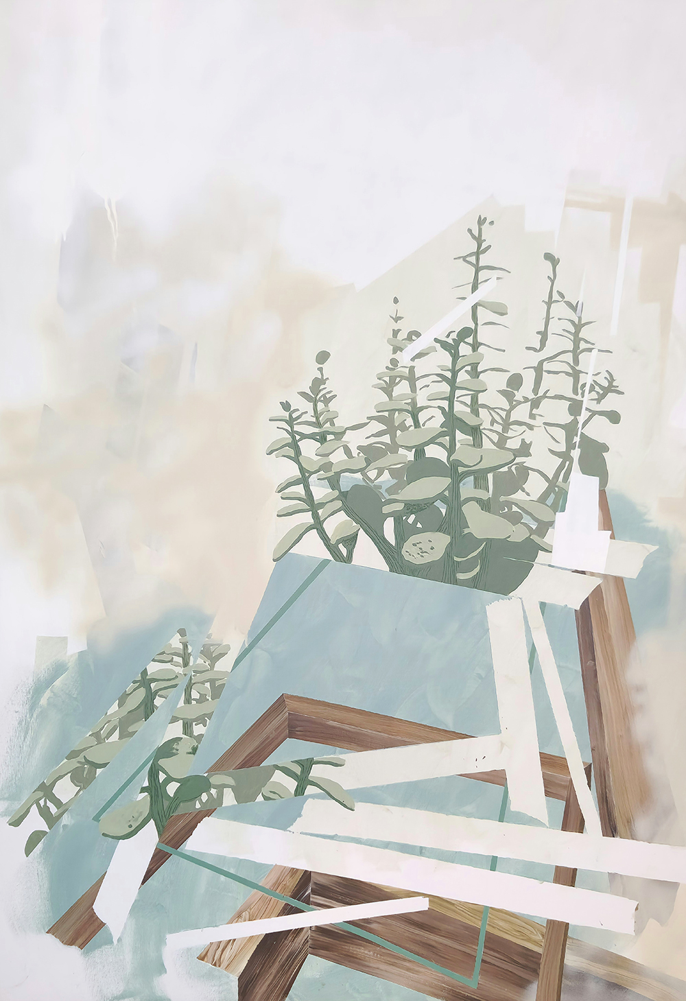 Tânia Caeiro, Sem título, 2013, técnica mista sobre tela, 153x106 cm BD