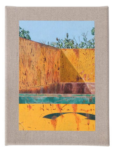 André Silva, Sobrevivência urbana 2, 2023, tinta acrílica em tela de linho cru, 24x18 cm BD