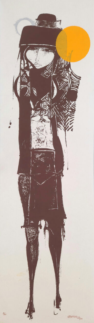 Espiga Pinto, Camponeses, edição CPS, 1967-08, serigrafia sobre tela 5-21, 180x55 cm BD