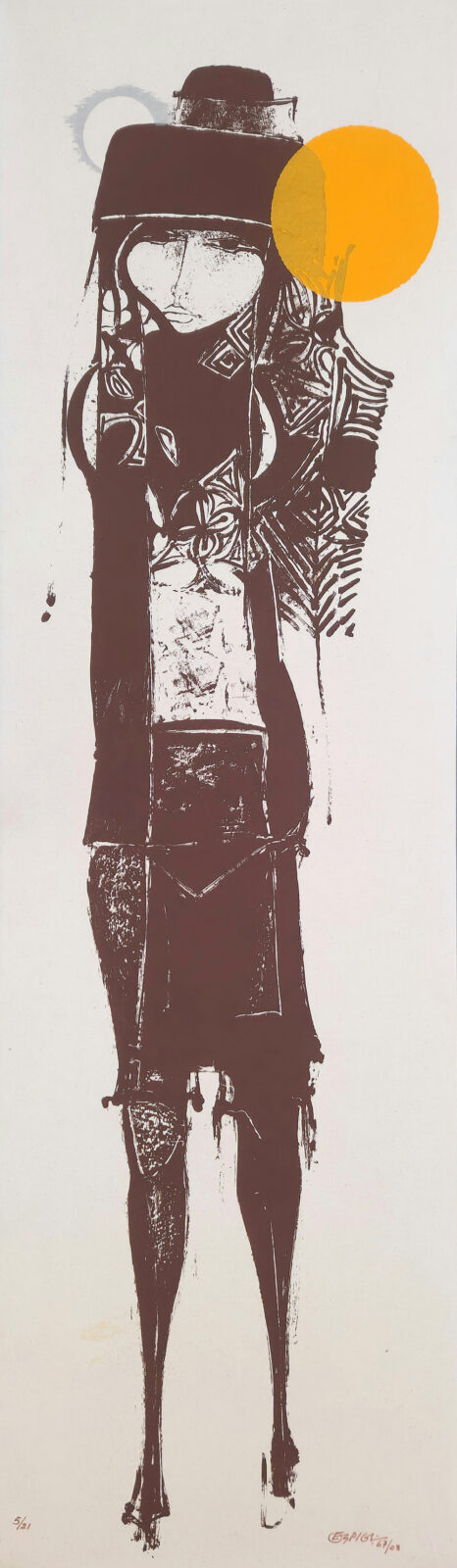 Espiga Pinto, Camponeses, edição CPS, 1967-08, serigrafia sobre tela 5-21, 180x55 cm BD