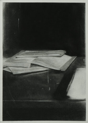 Pedro Pascoinho, Still I, carvão sobre papel, 38,x27,5 cm BD
