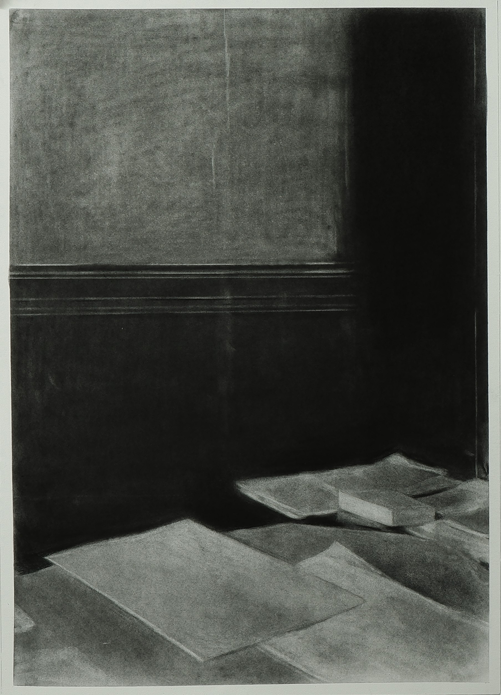 Pedro Pascoinho, Still II, 2026, carvão sobre papel, 70x50 cm BD